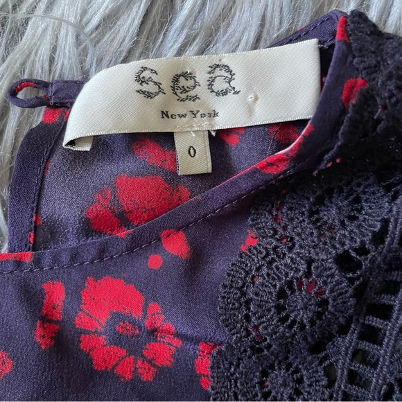 SEA NEW YORK silk floral lace top - Picture 6 of 7